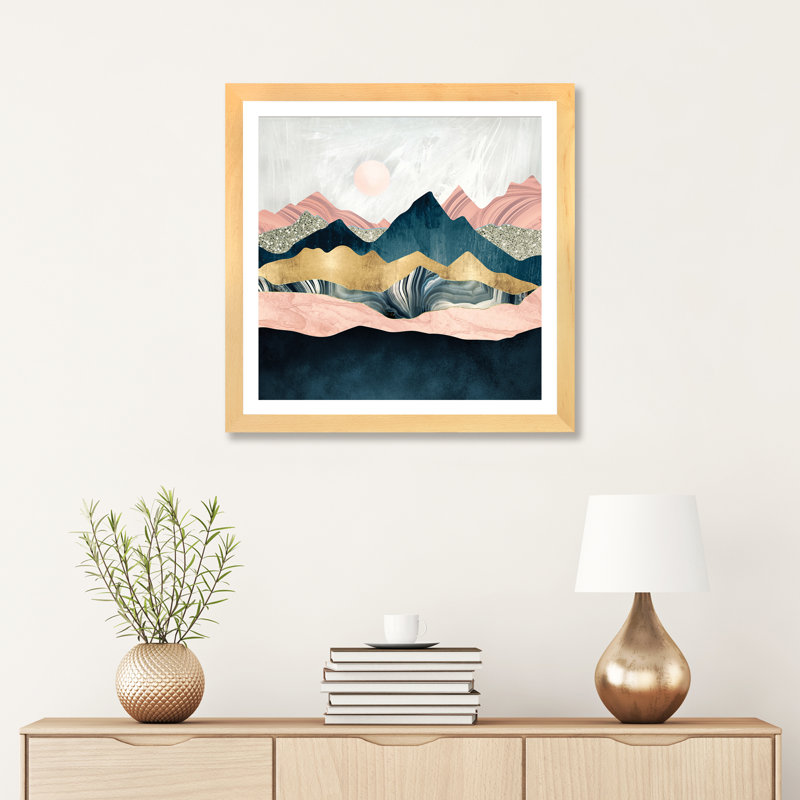 « peluchey peaks » par spacefrog designs-print, H 16 po x l 16 po x P 1 po, Papier avec cadre beige