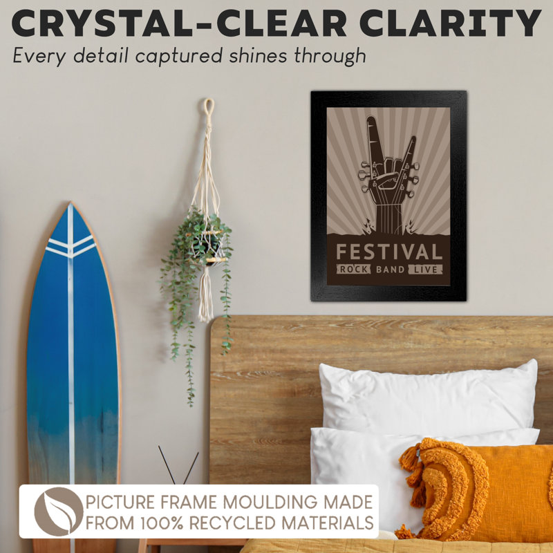 Picture Frame with Mat, Black