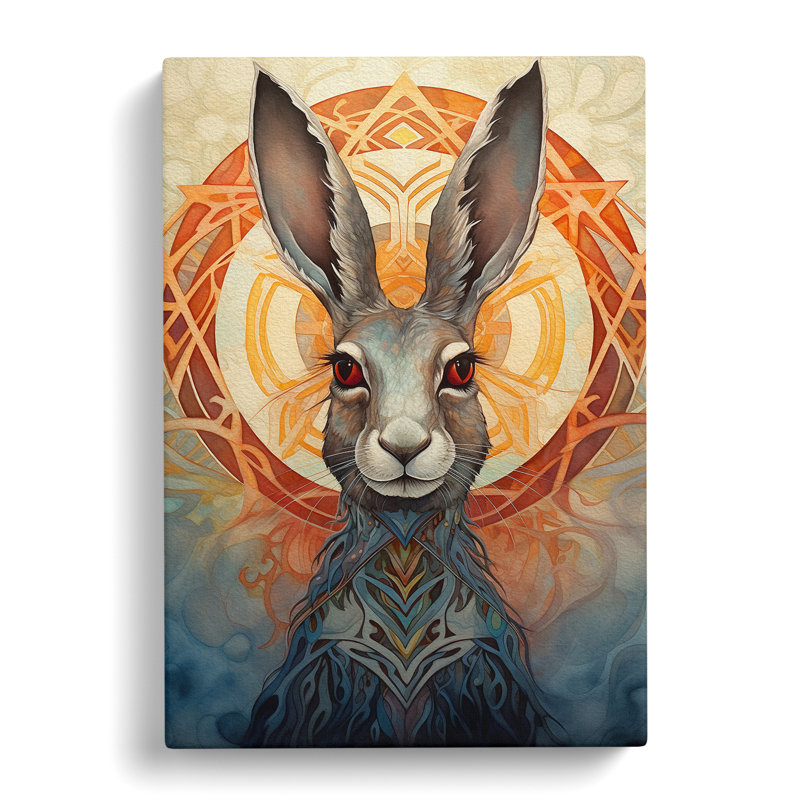 Hare Symbolism - No Frame Print, 60cm H x 40cm W x 3cm D