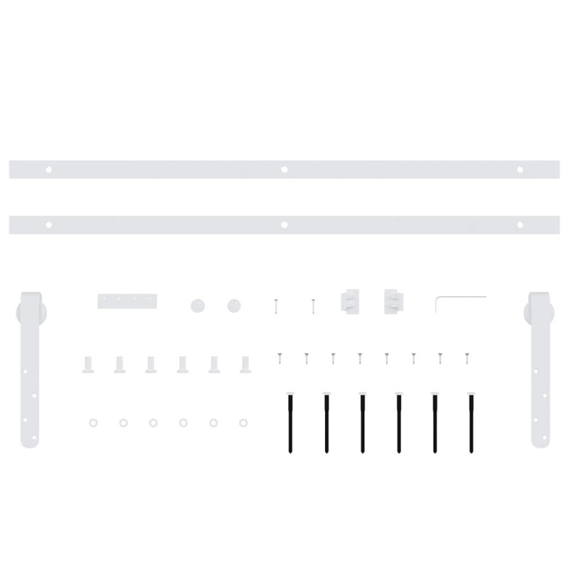 Affer Sliding Cabinet Door Kit 91 cm Carbon Steel, 152cm, White