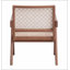 Fauteuil d'appoint beige et naturel