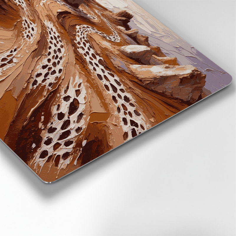 Art mural en métal brun du sud-ouest à motifs Coyote, H 132 po x l 168 po x P 0,05 po