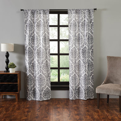 Danika 2-Piece Faux Silk Rod Pocket Curtain Panel Set, 28" x 84"