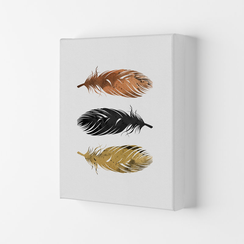 Feathers - Print, 59.4cm H x 42cm W x 4cm D, Wrapped Canvas