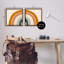 «Asymmetric Warm Retro Rainbow», ensemble de 2 toiles flottantes encadrées par Victoria Borges-1770251934-1770251932