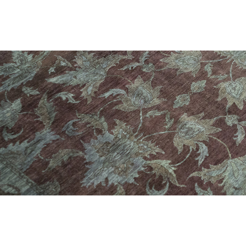 Tapis brun de haute qualité noué à la main