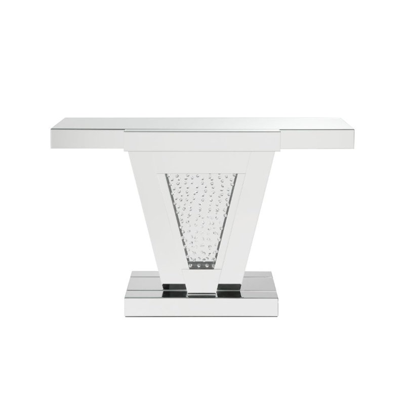 Sonakshi 47'' Glass Top Console Table