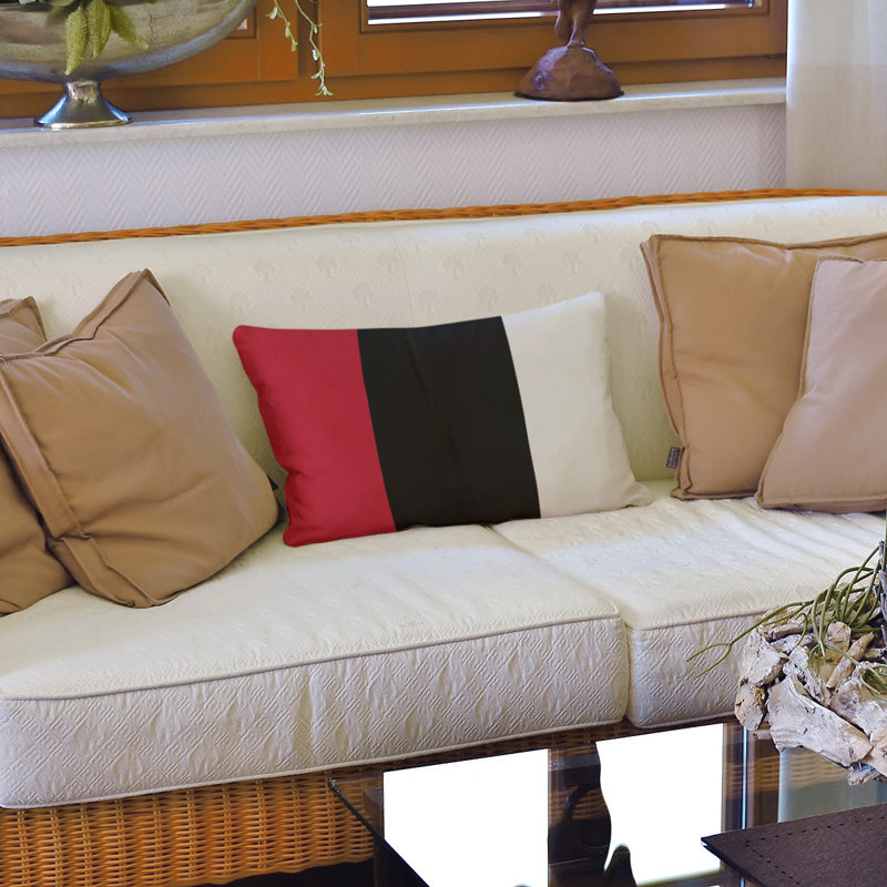 Housse de coussin lombaire Atlanta, Atlanta, Bordeaux / Noir