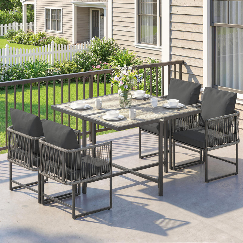 4 - Person Patio Dining Set with Square Table