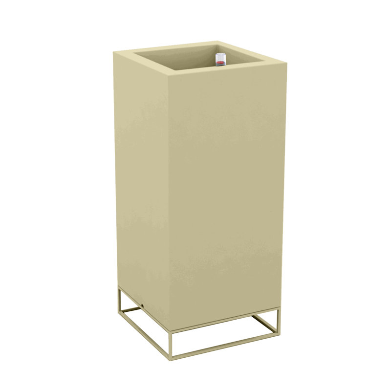 Vela Resin Pot Planter, 35.5" H x 15.75" W x 15.75" D, Ice