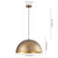 Luminaire suspendu en forme de dôme argenté à 1 lumière Lodi Mccarroll-898458150