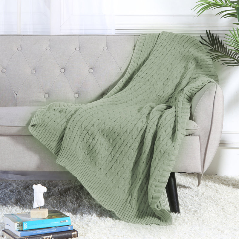 Jeté léger en tricot torsadé, ISE