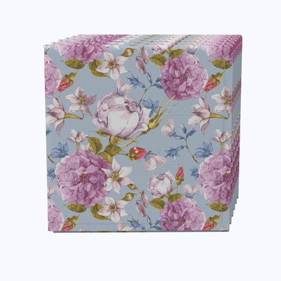 100% Cotton Floral Square Napkin