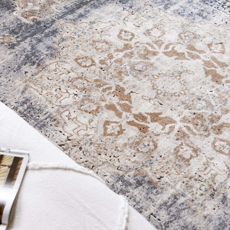 Tapis transitionnel de couleur cajou Parrado, Rectangle 6 pi x 9 pi