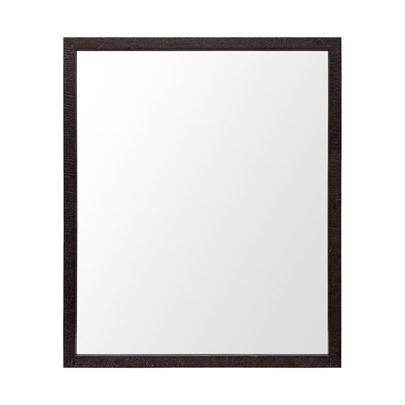 Miroir de salle de bain Aariah, H 25,5 po x l 21,5 po, Espresso