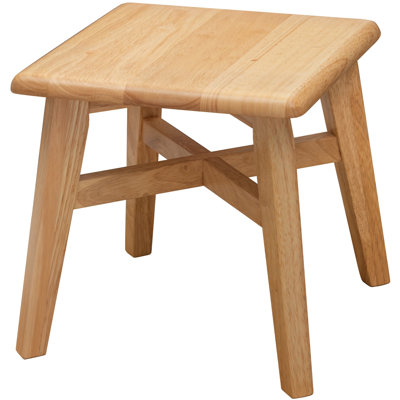 12.25" Tall 1 - Step Solid Hardwood Lightweight Step Stool for Adults and Kids with 200 Lbs Capacity, Natural