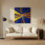 Hard Edge 3, art mural en métal bleu-2050001662