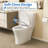 ADA Compliant One-Piece Elongated Toilet 1.28 GPF Single Flush 12-Inch Rough-In Modern Bathroom Toilet with Soft Close Seat-124555458-124555457
