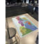 Tapis décoratif moderne multicolore à motif de coq surréel-821416985