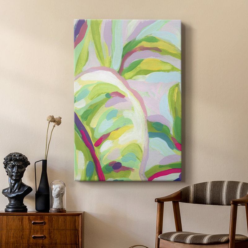 Bright Tropical Abstraction III - galerie sur mesure, H 48 po x l 32 po