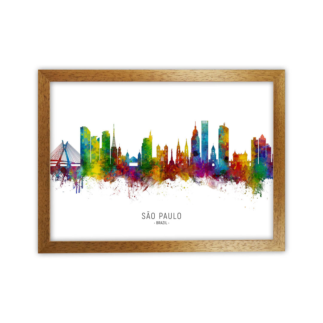Sao Paulo Brazil Skyline by Michael Tompsett - Print
