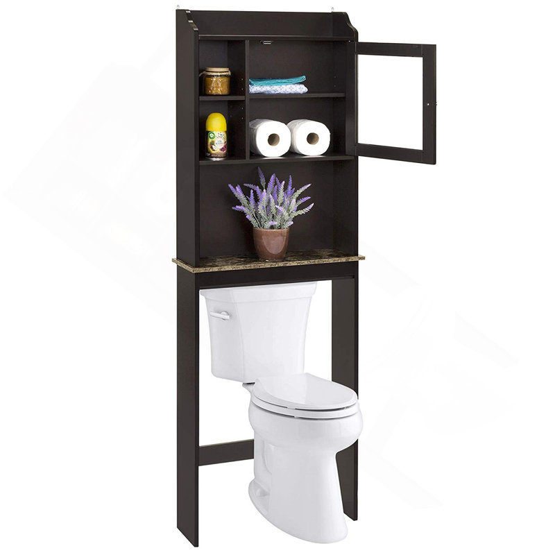 Modern Over The Toilet Space Saver Organization Wood Storage Cabinet For Home, Bathroom , Espresso