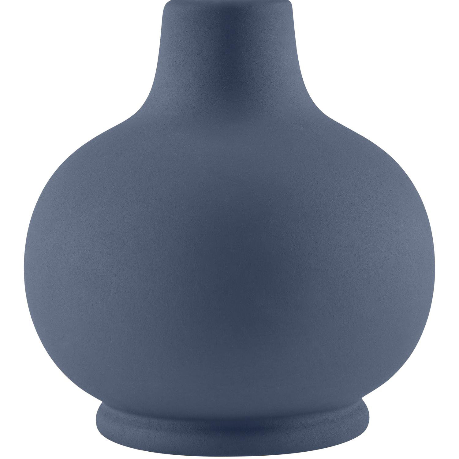 Momsen Scallop Ceramic Table Lamp, 13"H x 8"W x 8"D, White, Blue