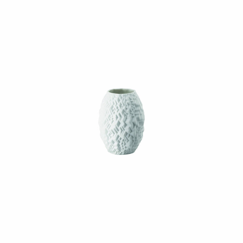 Miniature Porcelain China Table Vase, White Matte