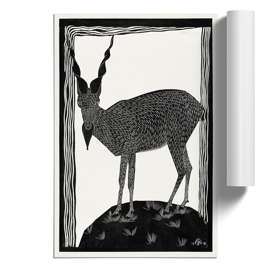 Markhor Goat by Samuel de Mesquita - Frameless Print