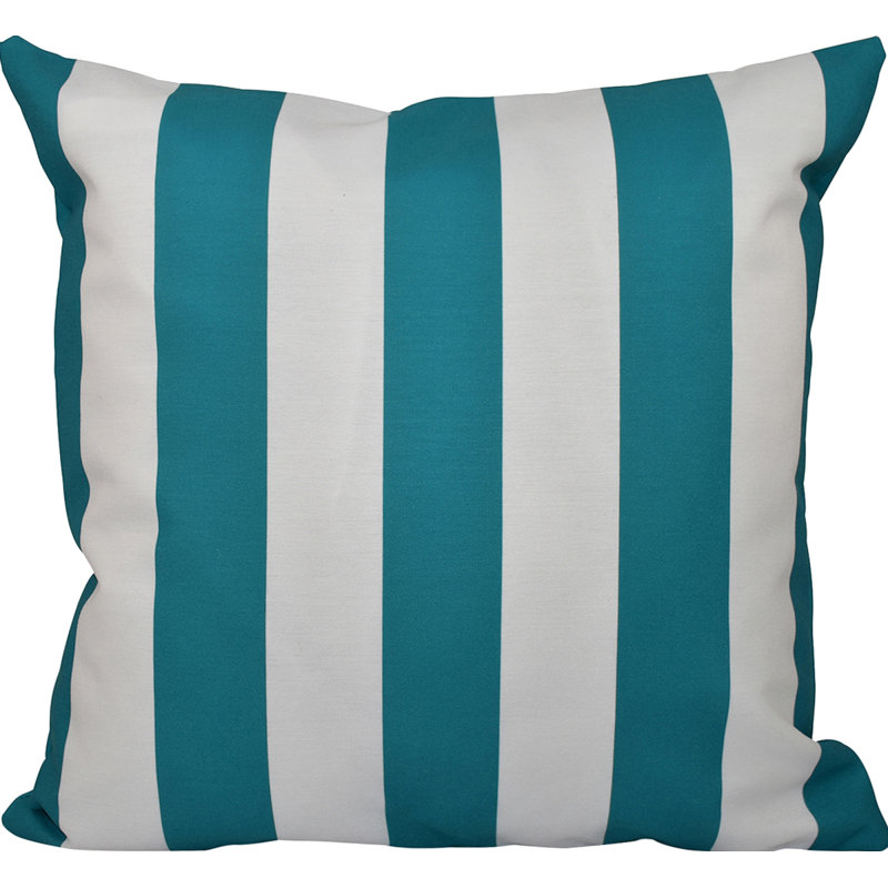 Railey Striped Reversible Throw Pillow, Lake Blue, 26" x 26"