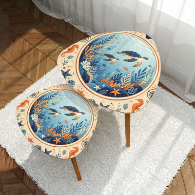 Ensemble de 2 tables basses gigognes Triangle