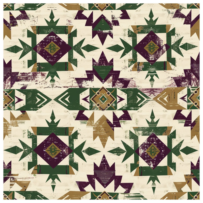 Rideaux de douche à motif géométrique Southwest, 70 po l x 72 po H