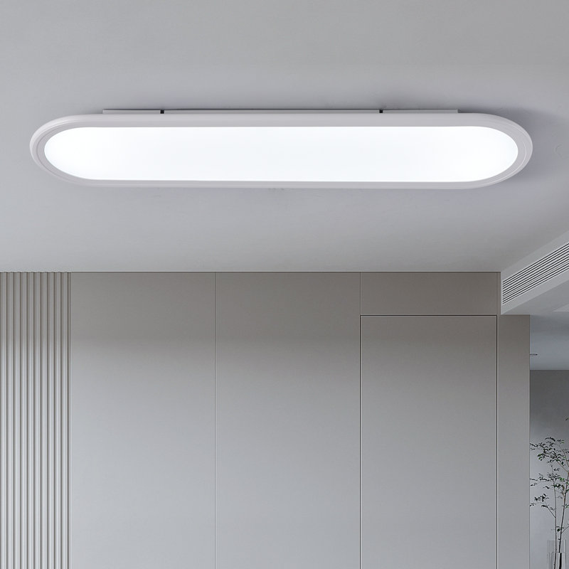1 - Light 70cm Simple Rectangle Acrylic LED Flush Mount, White