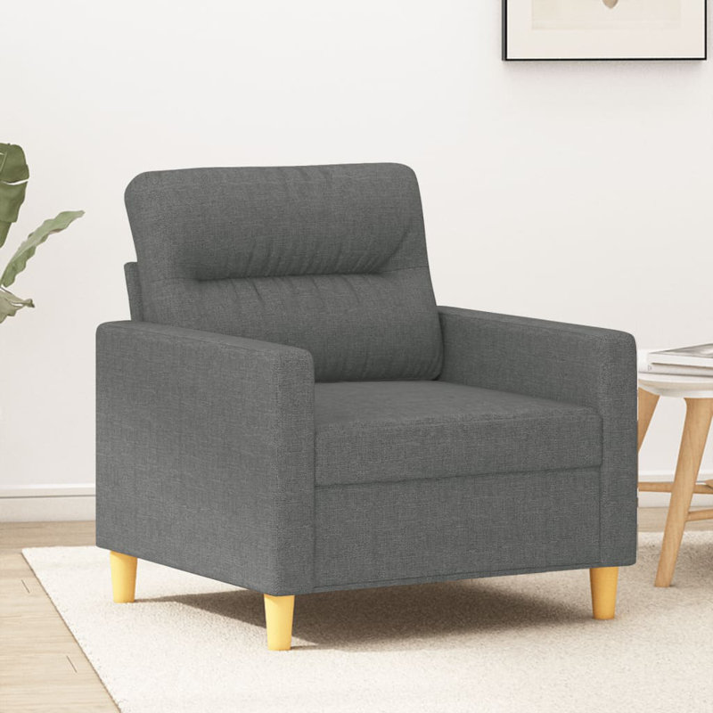 Canapé 30,7 po Keidon, Polyester 100 % gris foncé
