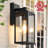 2 Pack Dusk to Dawn Outdoor Wall Lighting, Black Waterproof Exterior Light Fixture Wall Mount for House-328219354