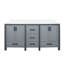 Meuble-lavabo double avec comptoir en quartz blanc