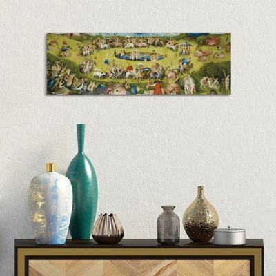 Top of Central Panel from The Garden of Earthly Delights by Hieronymus Bosch - 1 Piece Wrapped Canvas Panoramic Wall Art