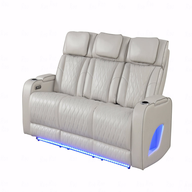 Canapé en tissu avec revêtement inclinable Fortuner, Beige
