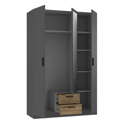 3 Door Manufactured Wood Wardrobe
