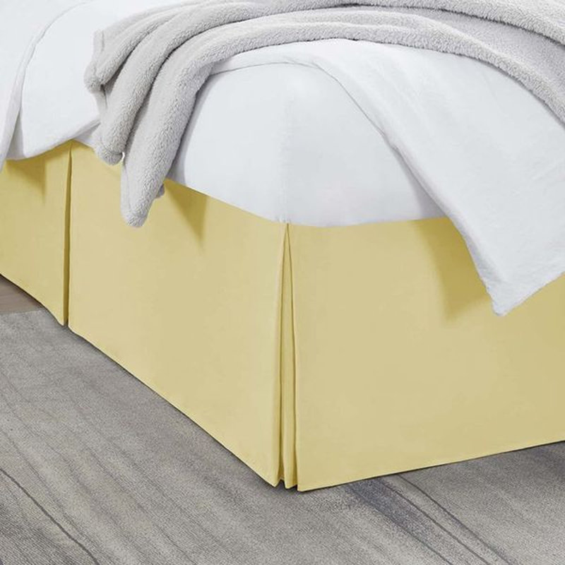 Luxury Pleated 14" Bed Skirt, Mellow Yellow, Full XL