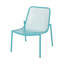 Chaises empilables pour l'extérieur, stable, l 26 po x P 22,77 po, espaces en métal de couleur bleu sarcelle