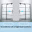 Porte de douche coulissante simple sans cadre l 60 po x H 76 po avec verre trempé transparent de 8 mm
