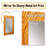 Abstract Orange Swirl Collages II - Abstract Collages Mirror, Modern Unique Wall Mirror, Printed Metal Art-390735395