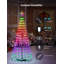 Éclairage d'arbre de Noël à cône de 7,5 pi avec application et commande vocale, 370 lumières à DEL RVBIC à changement de couleur, IP67 imperméable, synchro de musique pour décoration de Noël