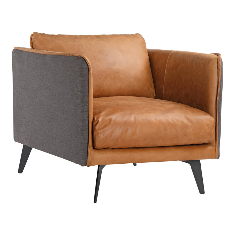32.5" Wide Top Grain Leather Armchair