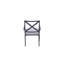 Chaise de terrasse avec coussin Sybil