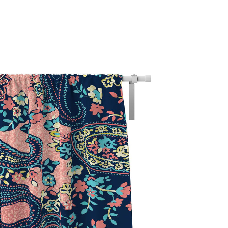 Paire de rideaux semi-transparents Paisley, L 20 po x L 82 po