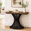 Console de 39 pouces, table d'appoint avec base géométrique en métal