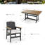 6 Person HDPE Outdoor Dining Sets With Wicker Chairs And Thick Cushions