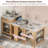 59.5"Kitchen Island With Extendable Dining Table-869322028